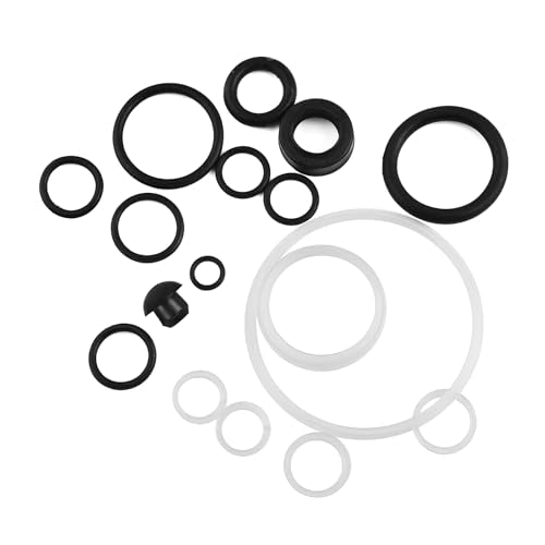 17 PCS Floor Jack Seal Kit, 3 Ton Horizontal Jack Oil Seal Repair Kit Complete Set with Oil Filler Plug, Rubber Sealing Rings Replacement for Car SUV Truck Hydraulic Jacks