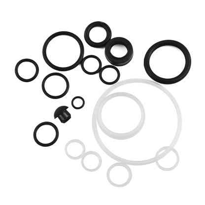 17 PCS Floor Jack Seal Kit, 3 Ton Horizontal Jack Oil Seal Repair Kit Complete Set with Oil Filler Plug, Rubber Sealing Rings Replacement for Car SUV Truck Hydraulic Jacks