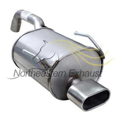 Exhaust Rear Muffler Compatible for 2012-2017 Fiat 500 1.4L | Stainless Steel | Northeastern Exhaust | Free Clamp Included | Automotive Replacement Part - color: Rear Muffler