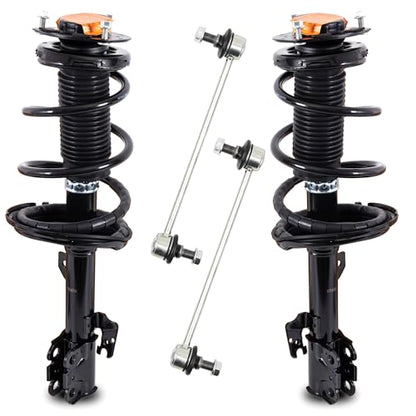 KUIPERAUTO Front Struts Assembly Sway Bars Links Kit Compatible for 2004-2007 Toyota Highlander 04-06 Lexus RX330 07-09 RX350 06-08 RX400h 4PCS 632212 632211 Struts Stabilizer Sway Bar - size: Front Struts+Sway bar - 6 Pcs