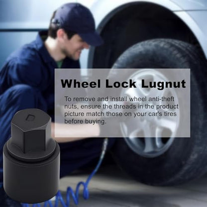 D Wheel Lock Key,Locking Lug Nut Removal Tool Compatible with Toyota,Professional Locking Lug Nut Key,Socket Remover Hand Repair Tool,Black.
