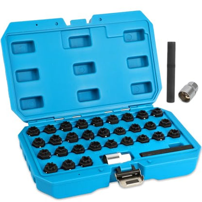 32 PCS Wheel Lock Removal Kit Compatible with Mercedes Benz, Wheel Lock Key Set for Removing & Locking - style: 32pcs for Benz