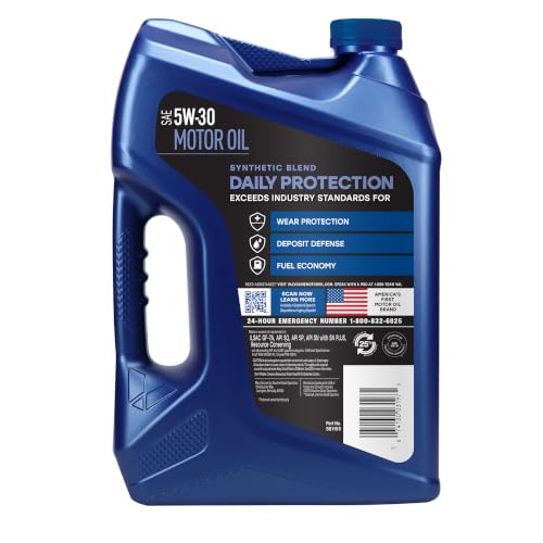 Valvoline Daily Protection SAE 5W-30 Synthetic Blend Motor Oil 5 QT - size: 5 quarts, style: Synthetic Blend