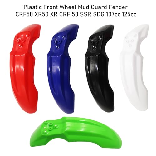 Plastic Front Wheel Mud Guard Fender Fairing for XR50 CRF50 XR CRF 50 SDG SSR 107cc 125cc Pit PRO Trail Dirt Bike (Blue) - color: Blue