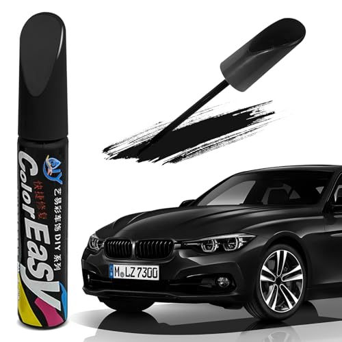 Touch Up Paint for Cars, Car Scratch Repair, Professional Automotive Paint Scratch Repair, Universal Car Accessories Lasting Auto Scratch Remover Quick Drying, Easy to Use (Black) - color: Black