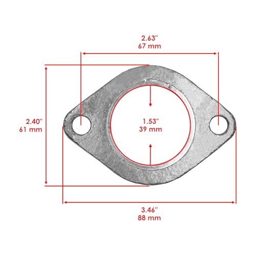 Caltric Exhaust Muffler Silencer And Kit Compatible with Polaris Scrambler 500 4X4 2X4 2000 2001-2004