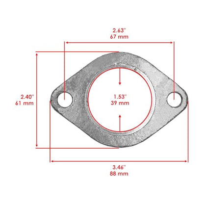 Caltric Exhaust Muffler Silencer And Kit Compatible with Polaris Scrambler 500 4X4 2X4 2000 2001-2004