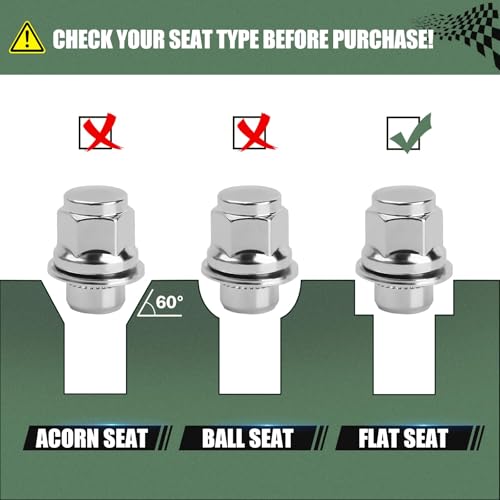 12mmX1.5 Mag Lug Nuts Compatible with Toyota Tacoma Camry Corolla 5 Lug Wheel, M12x1.5 OE Style Aftermarket Wheel Nuts fit Highlander RAV4 Prius Stock Rim, 20pcs Alloy Steel Nuts Replace Factory Nuts