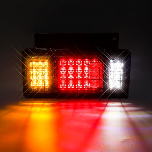 2PCS 40 LED Trailer Tail Lights Bar Kit with Iron Net Protection - color: Tail Lights-E