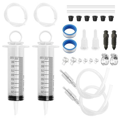 2 Pack Brake Bleeder Kit,Brake Fluid Bleeder with 100ml Syringe