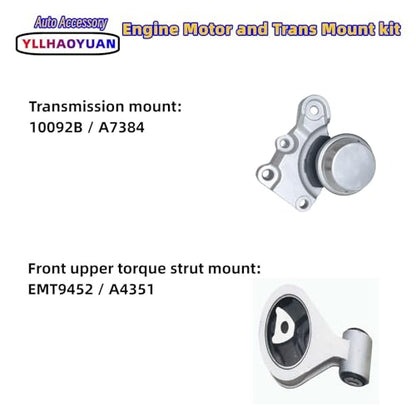 Yllhaoyuan Complete Set of 4 Engine Motor Mounts for 2008-2015 Nissan Rogue - size: 2008-2013 Nissan Rogue 2.5L