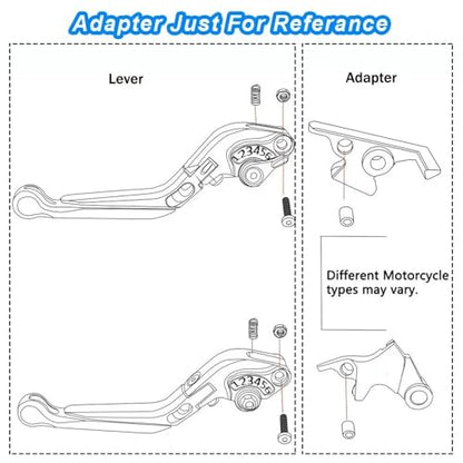 for MT07 MT 07 FZ07 2014-2021 Brake Clutch Levers Motorcycle Accessories CNC Handlebar Adjustable Folding Extendable Silver - color: Silver