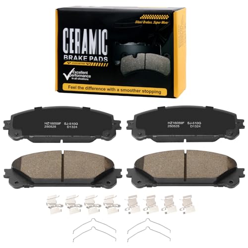 D1324 Premium Replacement Front Brake Pad Set Fit For Toyota Sienna Highlander 2008-2019,Sienna 2011-2023, For Lexus RX350 2010-2022,RX350L/RX450hL 2018-2022,NX250/NX350/NX350h 2022-2023 - style: HZ1324