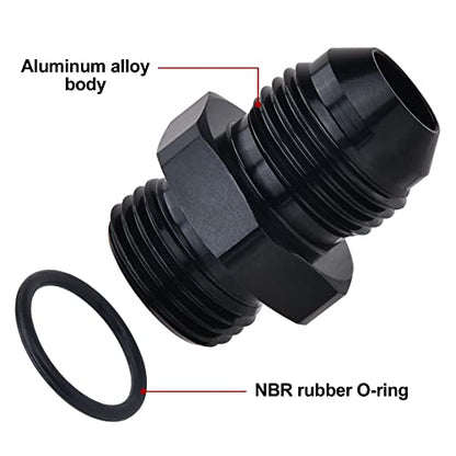 EVIL ENERGY 8AN Flare to AN8 ORB Male O-Ring Fitting Adapter - size: 8AN ORB to 8AN