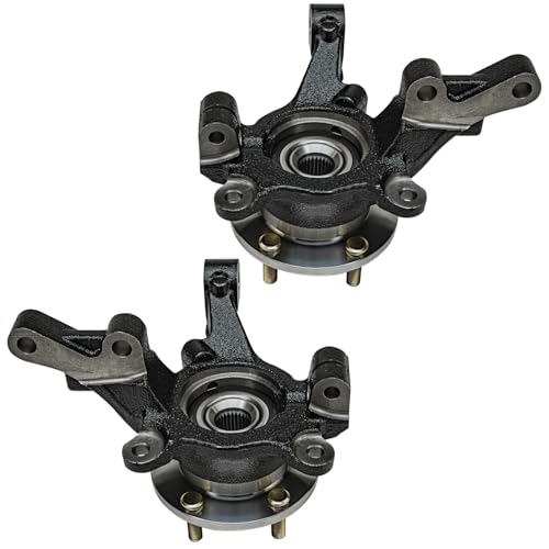 Detroit Axle - Front Steering Knuckles and Wheel Hub Bearings Lower Control - size: 4CU47797/4PC