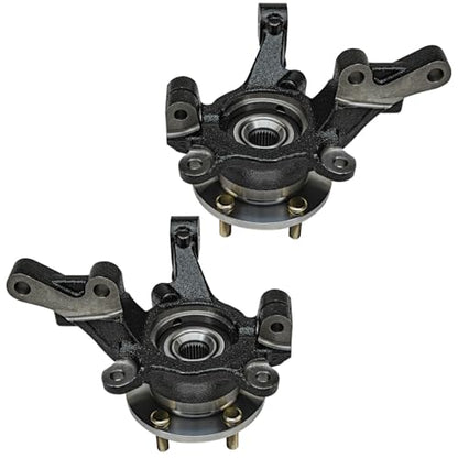 Detroit Axle - Front Steering Knuckles and Wheel Hub Bearings Lower Control - size: 4CU47797/4PC