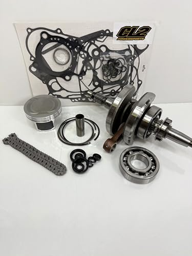 Engine Motor Rebuild Kit - Crankshaft Piston Bearings Gaskets for Yamaha Viking 700