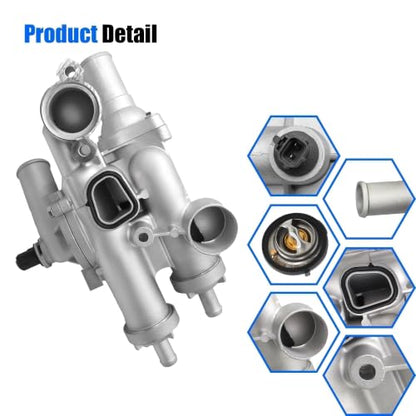 Engine Coolant Thermostat Housing Assembly Fit for Chrysler 200 2011-2014 for Sebring 2008-2010 for Dodge Avenger 2008-2014 for Journey 2009-2017 for Patriot 2013-2017 Replace 68003582AB 902-319