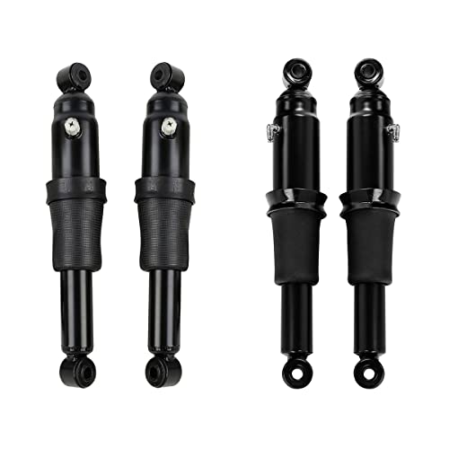 TCT-MOTORPARTS Rear Air Ride Suspension w/Air Tank Fit for Harley Touring - color: Air Ride Suspension Set w/ Tank