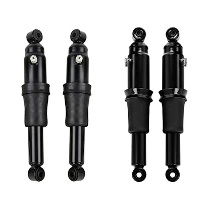 TCT-MOTORPARTS Rear Air Ride Suspension w/Air Tank Fit for Harley Touring - color: Air Ride Suspension Set w/ Tank
