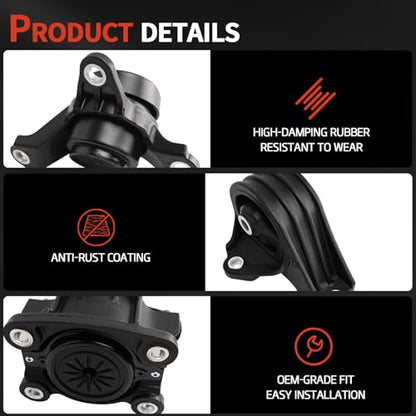 Engine Motor and Transmission Mount Kit, Compatible with 2015-2020 TLX 2.4L