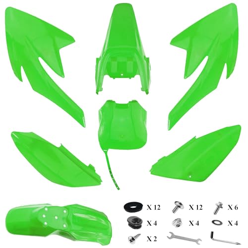 PRO BAT 7 PCs Plastic Fender Fairing Kit - color: Green CRF70 Plastic Fender Kit