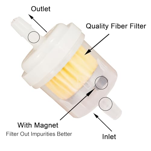 RUTU Universal Gas Inline Fuel Filters for Small Engines ATV Go Cart 10PCS