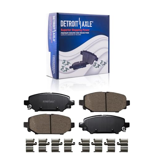 Detroit Axle - 8pc Brake Rotors Ceramic Brake Pads for 18-23 Jeep Wrangler - size: 8PR53615/KIT