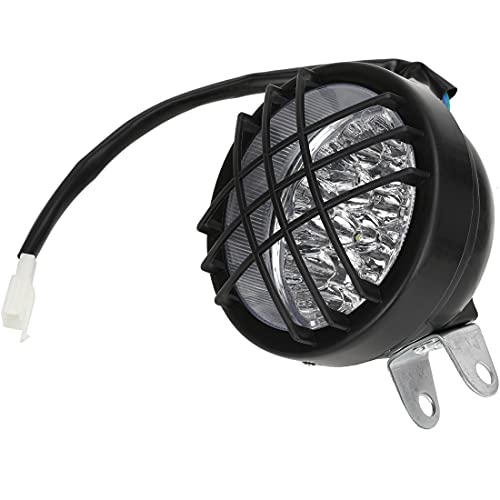 FVRITO 12V LED Front Head Light Lamp for 110cc 125cc 150cc 200cc 250cc TaoTao Coolster Roketa Yamoto Vitacci JCL Kazuma Peace RPS ICEbear Apollo Sej BULL KXD FARM Sunl Kandi ATV Quad 4 Wheeler Go Kart