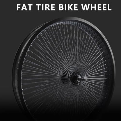 TRACER 140 Spoke 7-speed Cruiser Bike Rim 26"*3.0 Chopper Bicycle Disc Brake Wheelset, Polish Front and Rear Rims Set (black) - style: 7p 26" 3.1 Disc Brake Black