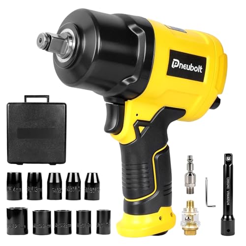 1/2" Air Impact Wrench High Torque 1750 ft-lbs, Heavy Duty Double Hammers