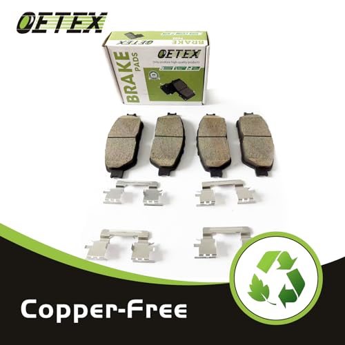 Front Ceramic Brake Pads Compatible with Lexus ES300/ES330, Toyota Avalon/Camry V6/Sienna/Solara & Tacoma RWD (2005-2014) - Quiet Low Dust - Replaces D906 - size: D906