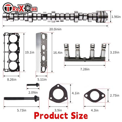 MDS Camshaft Lifters w/Head Gasket Set Fits for 2009-2016 Dodge Ram 1500 5.7L Hemi Engine Part# 53022263AF 53021728AE 53021726AE - color: MDS Cam Kit