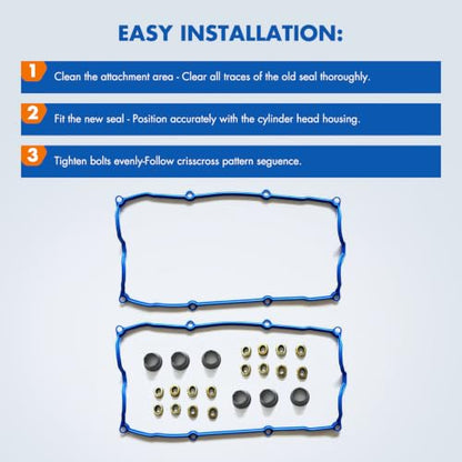 Valve Cover Gasket Set Fit for Isuzu Rodeo/Axiom 1998-2004