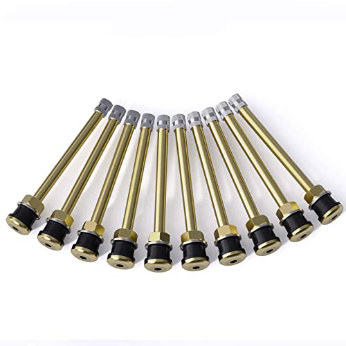 CKAuto TR573 Metal Commercial Truck Valve Stems 4 3/8″ Eff. Length, 10 Pcs - color: tr573