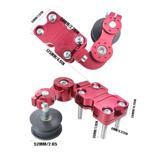 Motorcycle Modified Chain Adjuster Tensioner Wheel Chain Automatic Regulator CNC Aluminum Regulator Motorcycle Accessories For Motorbike Motocross Chopper ATV Dirt Bike (Red) - color: Red