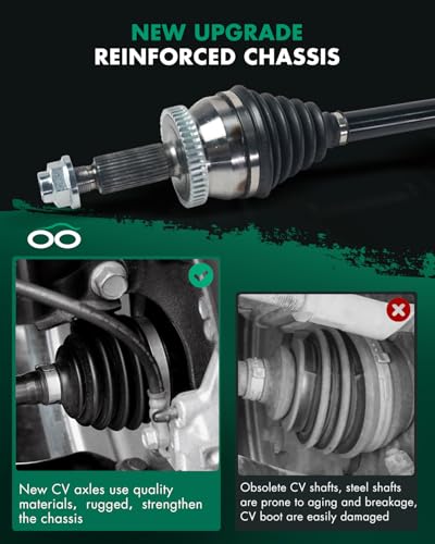 SCITOO Pair (2) Front CV Axle Assembly For Sonata 2.4L 2015-2019