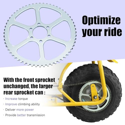 60 Tooth Sprocket 35 Chain Compatible with Coleman Mini Bike CT100U
