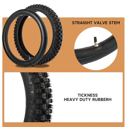 Rear 90/100-14 3.00-14, Front 70/100-17 2.75-17 Tire and Inner Tube for 110cc 125cc 140cc 150cc Coolster TaoTao Apollo RFZX18 KLX125 KLX140 Coolster Pit Dirt Bike Off Road Motocross Heavy Duty - size: 90/100-14" 70/100-17"