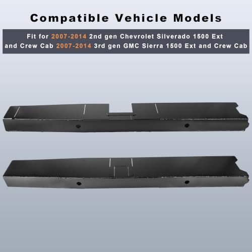 Frame Repair Kit Fit for 2nd Gen Chevy Silverado & 3rd Gen GMC Sierra 1500 2007-2014 Ext/Crew Cab, Full Center Section, E-Coat Weld-On Rust Silverado Frame Repair Patch