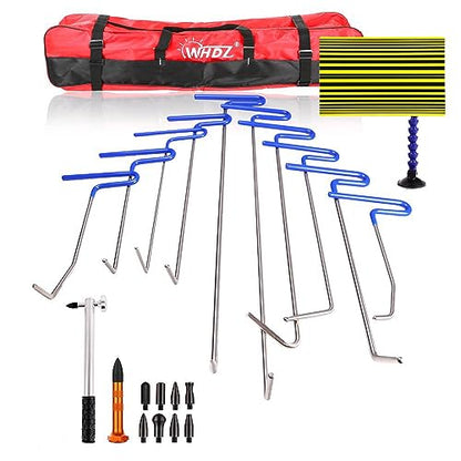 WHDZ Paintless Dent Repair Rods Set 24 Pcs Auto Body Dent Removal Tool Repair Line Board Dent Hammer for Hail Repair - color: 24PCS B