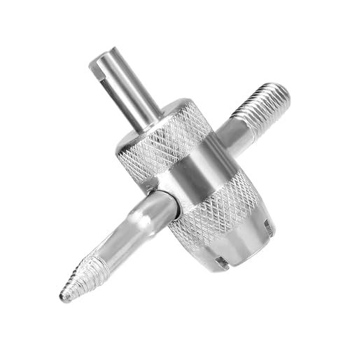 4-Way Valve Core Tool Tire Valve Tools, 4-in-1 Automobile Tire Valve Stem Core Remover Installer, Multifunctional Tyre Valves Repair Wrench Removal Tool for Car Bicycle Bike