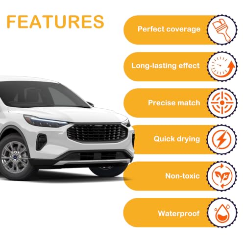 AZ Star White Metallic Tricoat Touch Up Paint for Ford - color: (AZ) Star White Metallic Tricoat