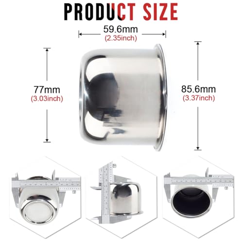 Rtrhinotuning Stainless Steel Push Through Center Caps 3.11" for Trailer Truck Rv Wheel Rims Chrome Trailer Hub Cap 2.35" Hight 4 PCS Wheel Center Caps - color: Chrome, size: 3.11" Center Hole, 2.35" Height