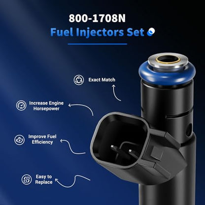 8Pcs Fuel Injectors Compatible with Dodge Ram Jeep Chrysler - size: FJ731