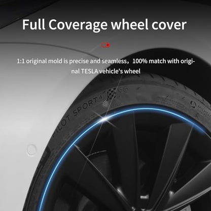 Wheel Cover for Tesla Model 3 (2017-2023) 18 Inch Blade Style Replacement Hub Caps 4PCS Full Rim Hubcaps for Car Accessories - size: 18 inch, style: M3-Legacy-Blade Style
