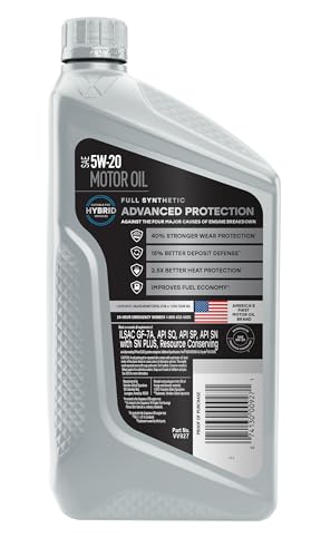 Valvoline Advanced Full Synthetic SAE 5W-20 Motor Oil 1 QT, Case of 6 - size: 1 QT, Pack of 6, style: Advanced Protection