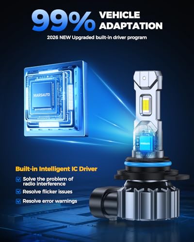 Marsauto M1S 9012 90000LM Fanless LED Bulbs 6000K Cool White, 2-pack - color: SUPER 6000K WHITE, size: 9012