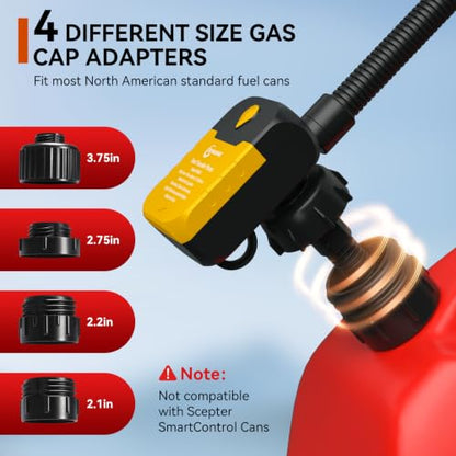 Fuel Transfer Pump with Auto-Stop,4.2 GPM electric gas can pump. - color: Yellow