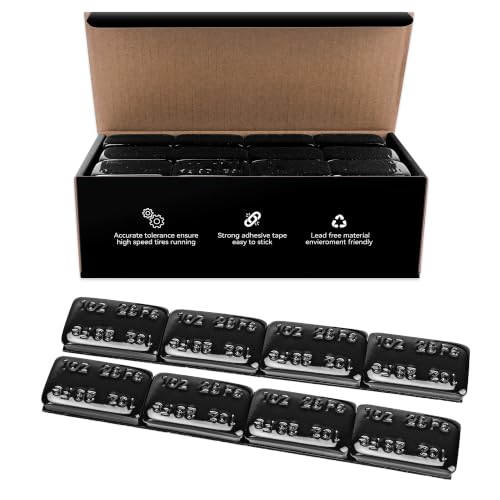 1oz Adhesive Wheel Weights, 1 oz Black Stick on Wheel Weights,A Box of 18 Strip, 4 Segments one piece (72 Oz Pack) - color: Black, size: 1oz-72PCS